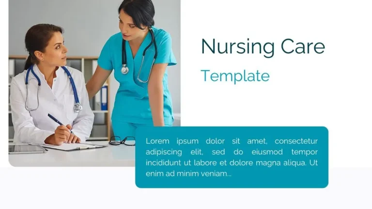 Image of Modern Blue Nursing Care Presentation Template for PowerPoint, Canva & Google Slides Health-Medical-Hospital-Simple