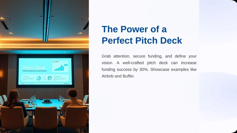 Professional Blue Pitch Deck Presentation Template for Business Strategy & Proposals