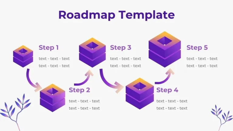 3D Cube Steps Roadmap Diagram Presentation Template for PowerPoint, Canva & Google Slides