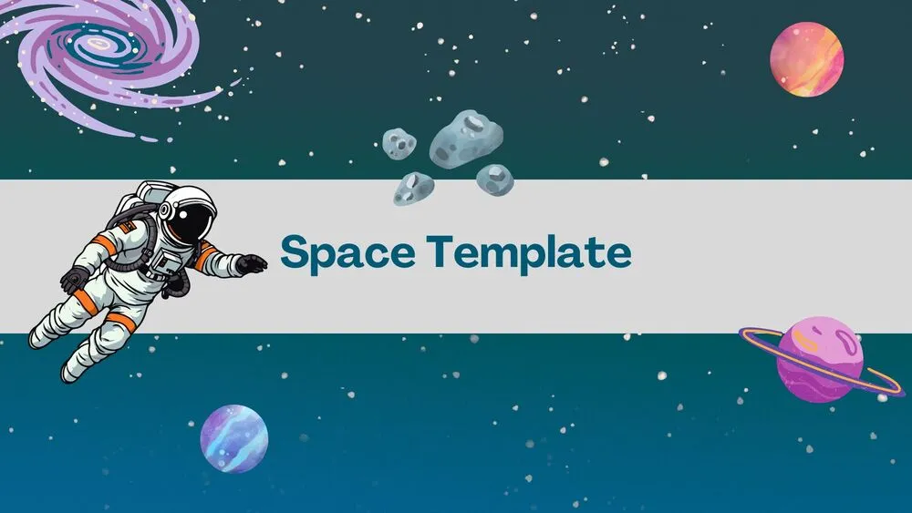 Blue Space Presentation Template for PowerPoint, Canva & Google Slides