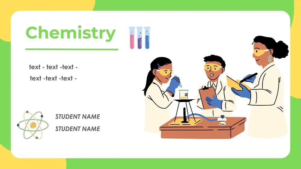 Cute Chemistry Presentation Template for PowerPoint, Canva & Google Slides