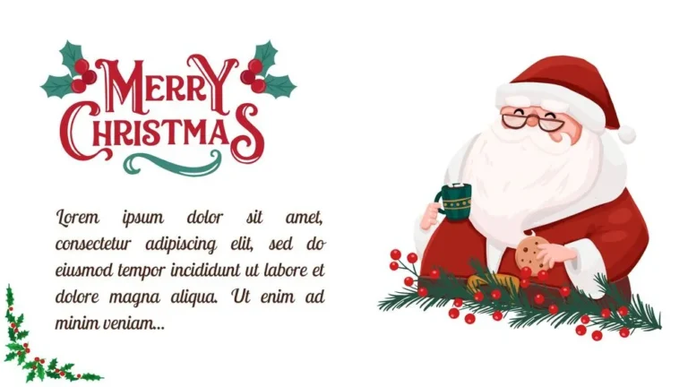 Cute Santa Christmas Presentation Template for PowerPoint, Canva & Google Slides
