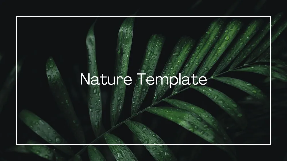 Dark Nature Presentation Template for PowerPoint, Canva & Google Slides