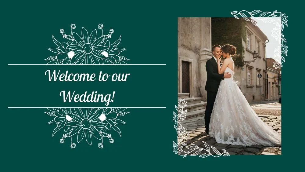 Emerald Luxury Wedding Presentation Template for PowerPoint, Canva & Google Slides