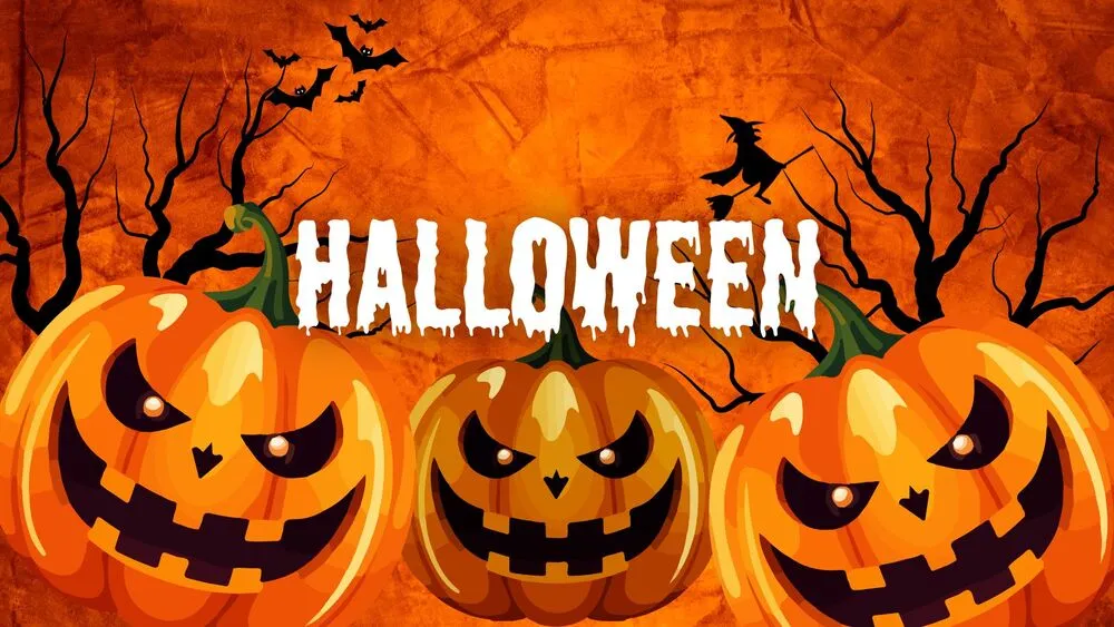 Fiery Orange Halloween Presentation Template for PowerPoint, Canva & Google Slides