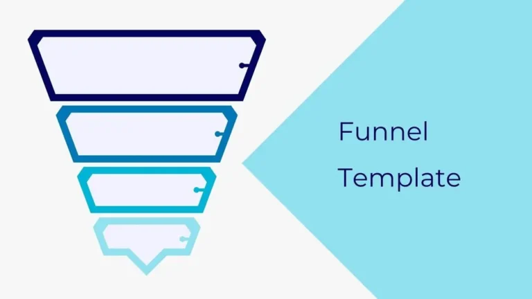 Flat Four-Layer Funnel Diagram Presentation Template for PowerPoint, Canva & Google Slides