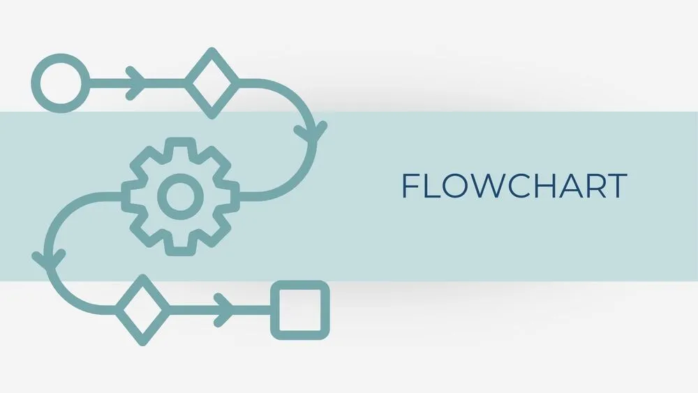 Minimalist Blue Flowchart Diagram Presentation Template for PowerPoint, Canva & Google Slides
