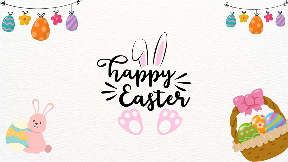 Pastel Playful Happy Easter Presentation Template for PowerPoint, Canva & Google Slides