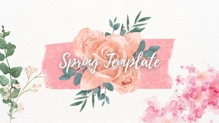 Pastel Watercolor Spring Presentation Template for PowerPoint, Canva & Google Slides