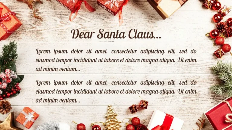 Rustic Wood Frame Christmas Presentation Template for PowerPoint, Canva & Google Slides