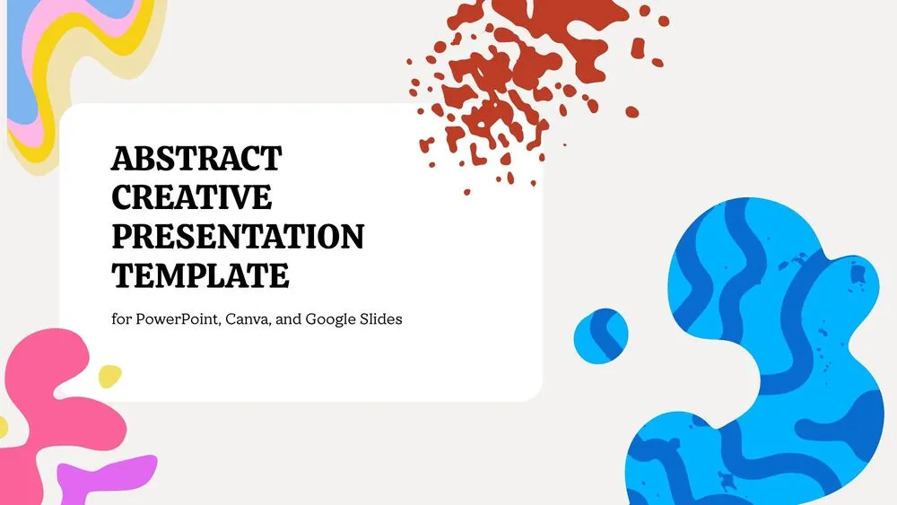 Abstract Creative Presentation Template for PowerPoint, Canva, and Google Slides