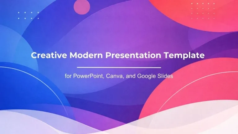 Creative Modern Presentation Template for PowerPoint, Canva, and Google Slides