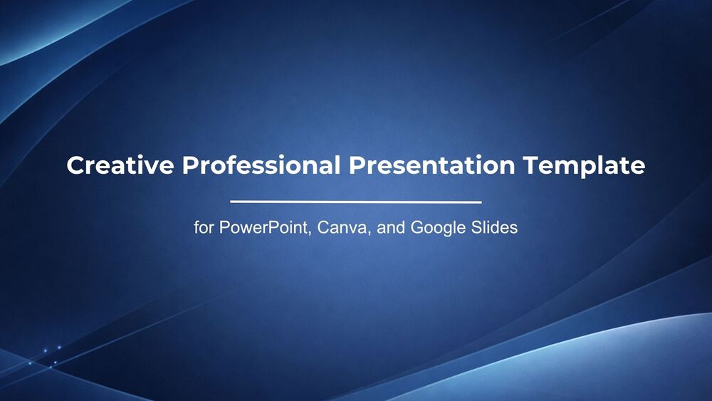 Creative Professional Presentation Template for PowerPoint, Canva, and Google Slides