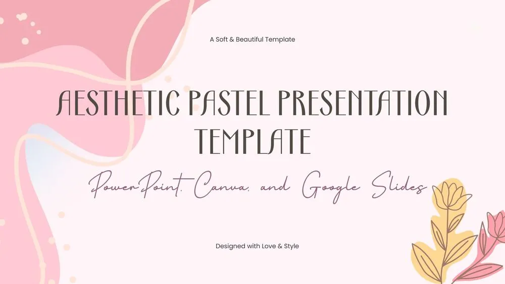 Dreamy Aesthetic Pastel Presentation Template for PowerPoint, Canva, and Google Slides
